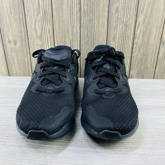 Nike Renew Run 2 Shoes Men's 11  Triple Black Low Top Athletic Running Sneakers - Picture 4 of 16